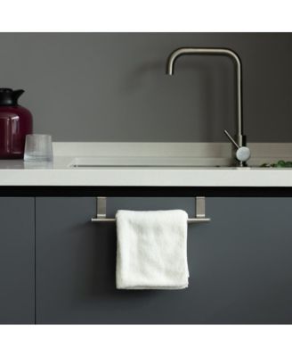 Chrome Over the Door Extendable Towel Holder Rack for the Kitchen, Vanity, and Bathroom