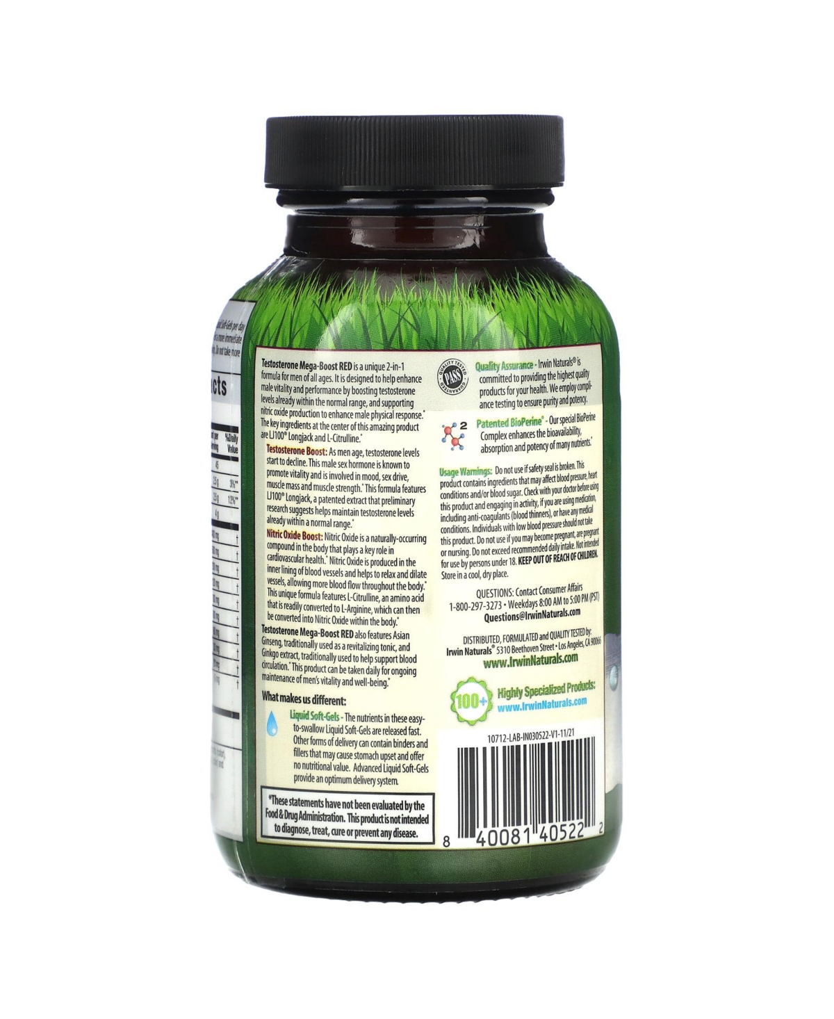 Irwin Naturals Testosterone Mega-Boost Red