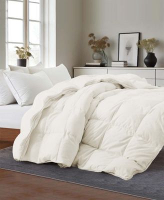 Cozy Medium Warmth Down Feather Fiber Comforter, King