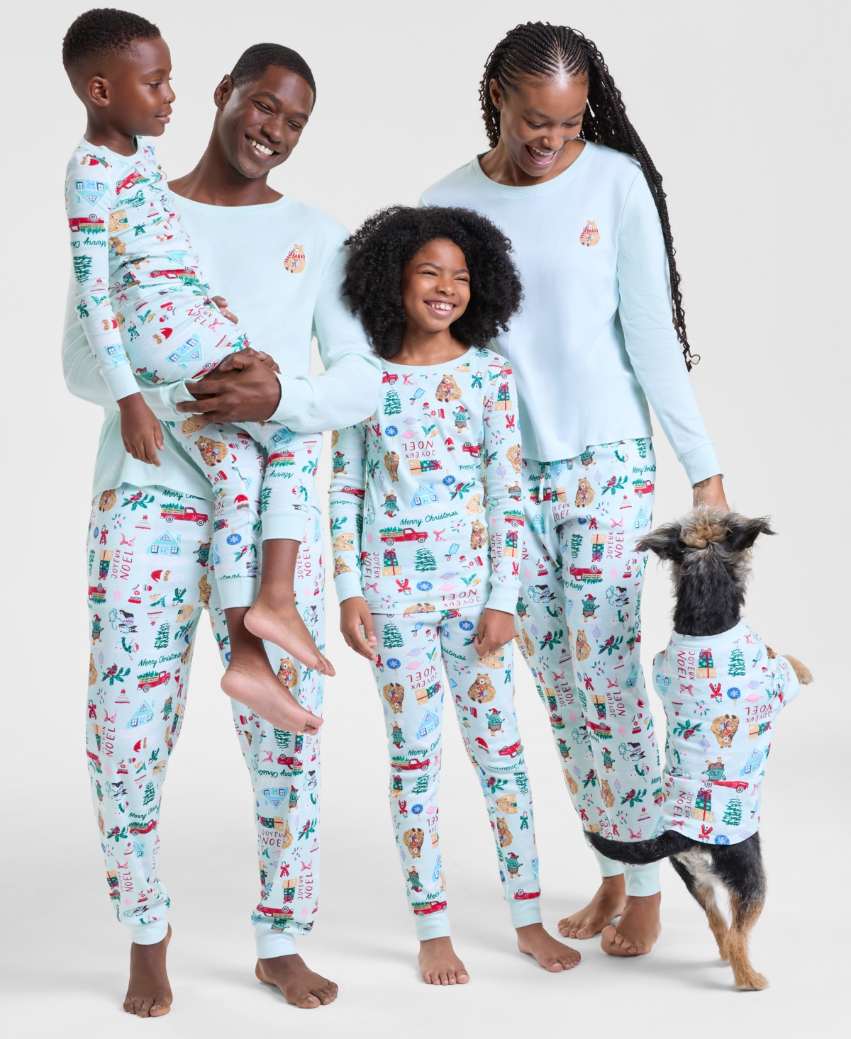 Holiday Lane Women's Winter Holiday Cotton Pajama Set, Macy's Exclusive In Blue
