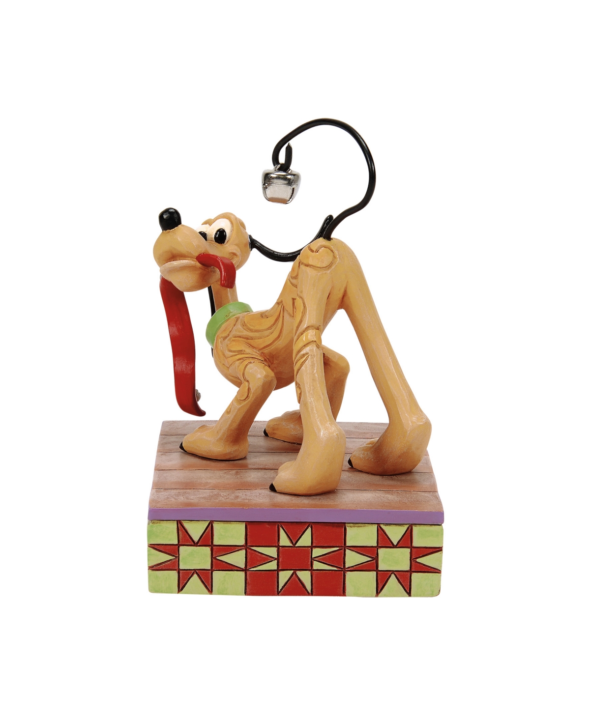 Jim Shore Pluto Christmas Bell On Tail Figurine In Multi