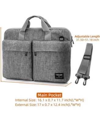 15.6 inch Laptop Shoulder Bag, Slim Shockproof Computer Sleeve Notebook Ultrabooks Carrying Case Handbag Cover Fit for Asus Dell Lenovo HP Toshiba, Gray