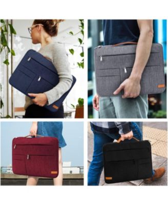 15.6 inch Laptop Sleeve Bag, Slim Lightweight Multiple Pockets Computer Cover Notebook Ultrabooks Carrying Case fit for Asus Dell Lenovo HP, Grey