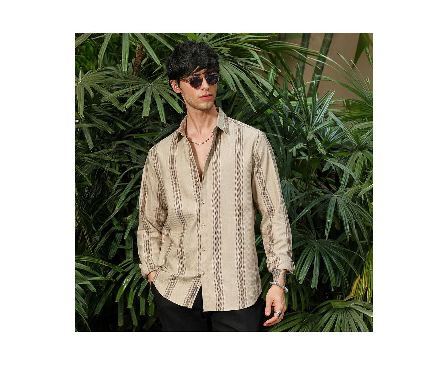 Men's Halo-Striped Shirt