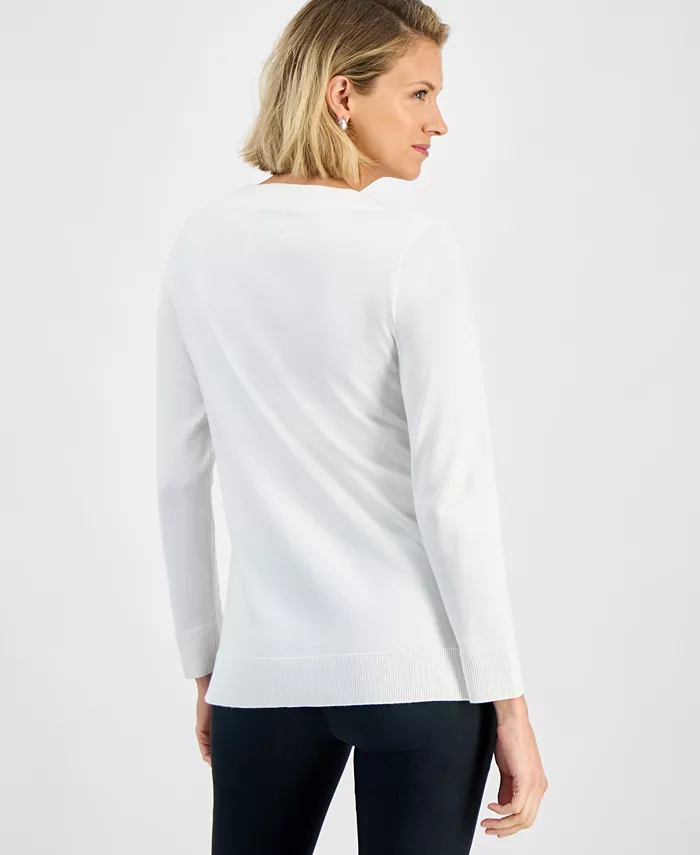 Women's Beaded-Neck Sweater - thumbnail 6