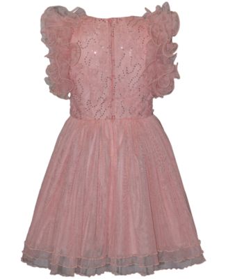 Big Girls Ruffle Sleeve Ballerina Party Dress