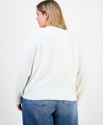 Trendy Plus Size Bow Soutache Cardigan, Macy's Exclusive