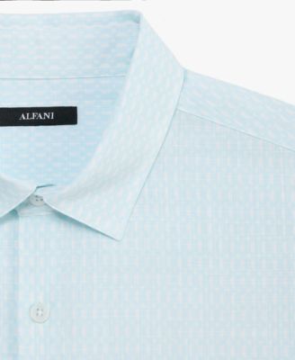 Men's Perto Short Sleeve Geo Print Button-Front Shirt, Macy's Exclusive 