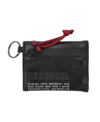 Men's Deadpool Tri-Fold Wallet With Snap Closure
