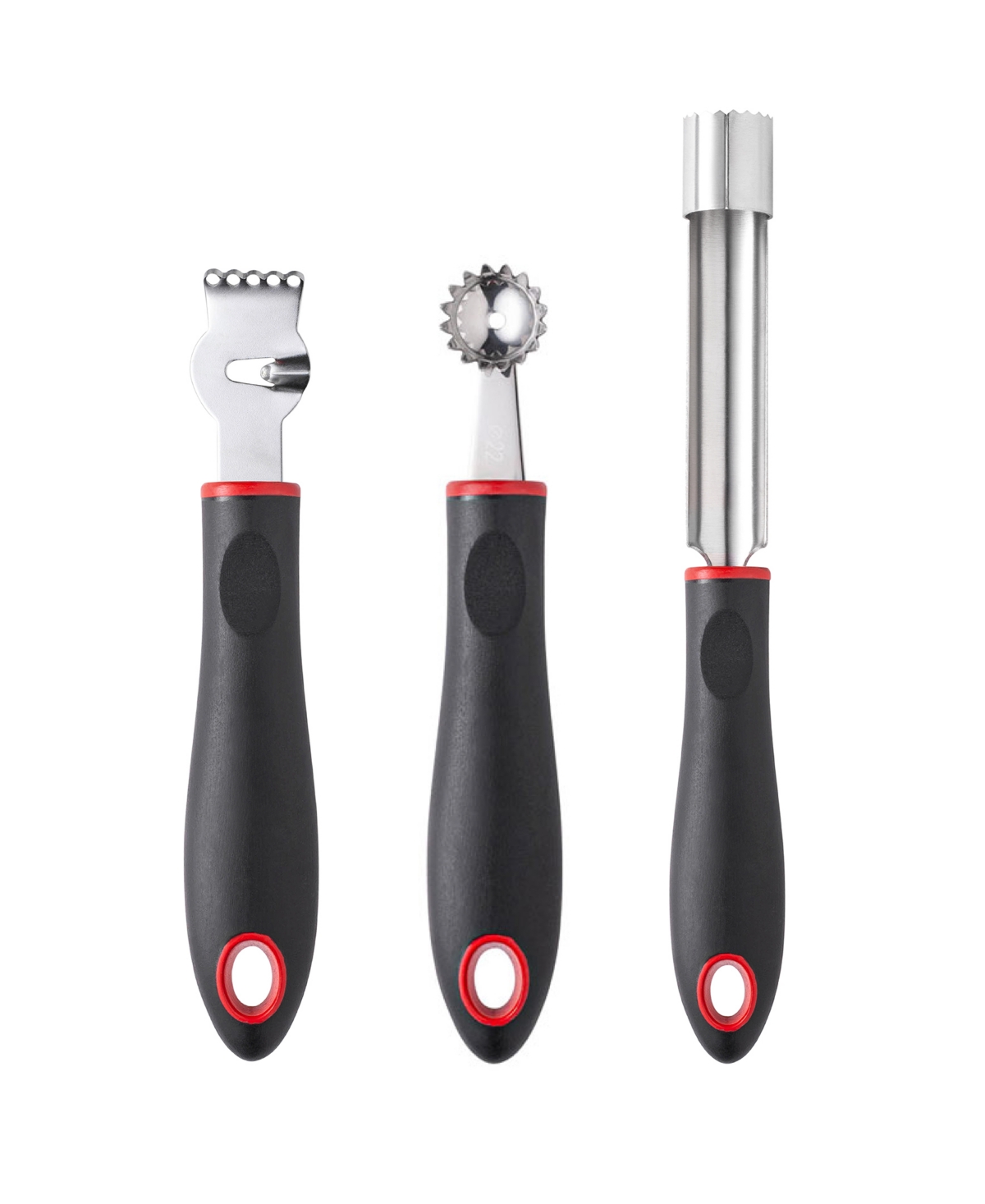 Cat Cora Cutlery-pro 3-piece Soft-grip Handle Zester Stripper Set