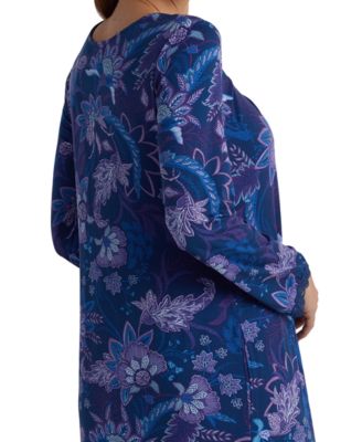Women's Long Sleeve Printed Night Dress
