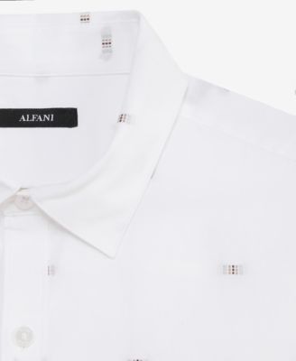 Men's Long Sleeve Dobby Geo Print Button-Front Shirt, Macy's Exclusive