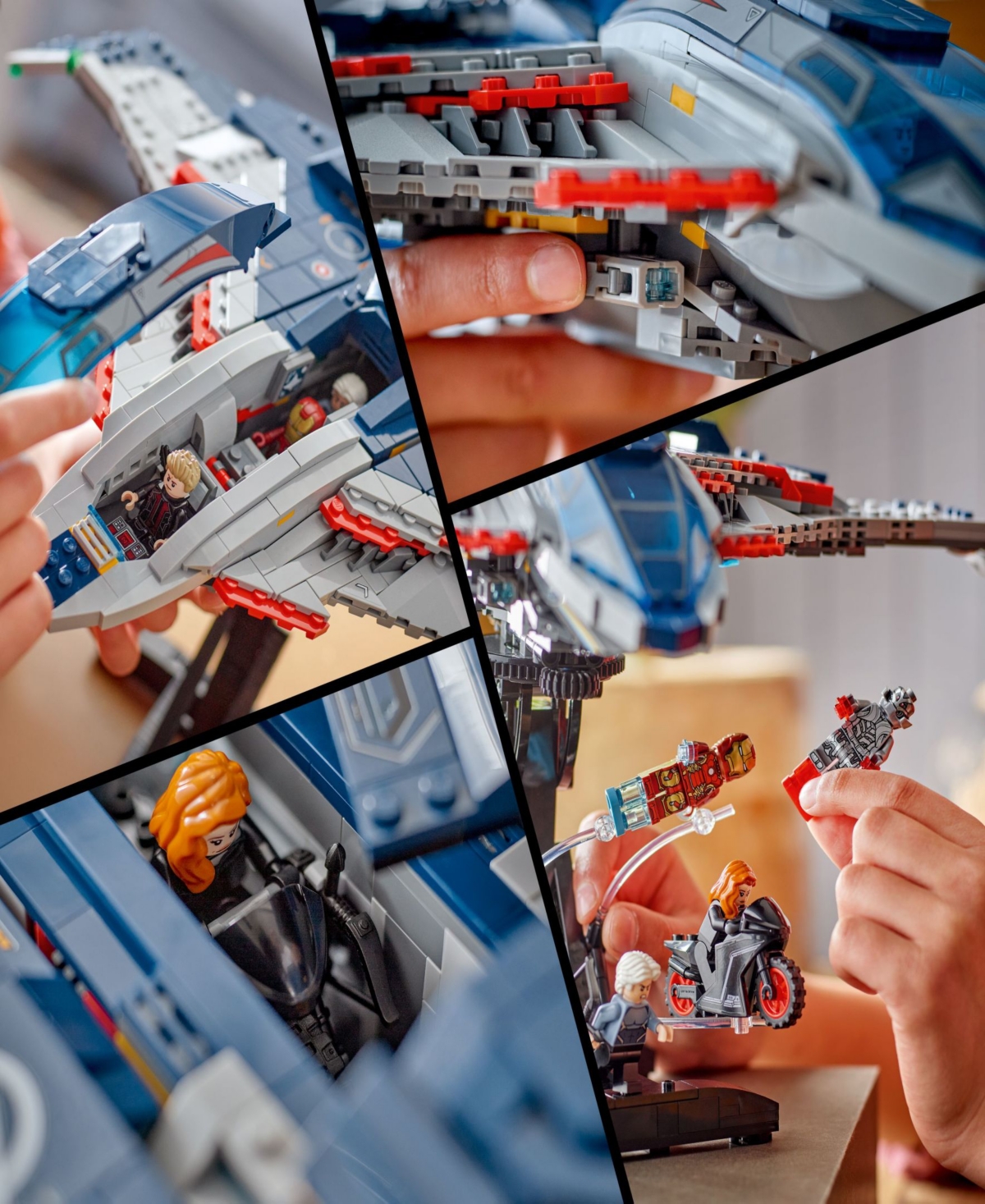 Lego Marvel Avengers: Age Of Ultron Quinjet 76325, 1131 Pieces In Blue