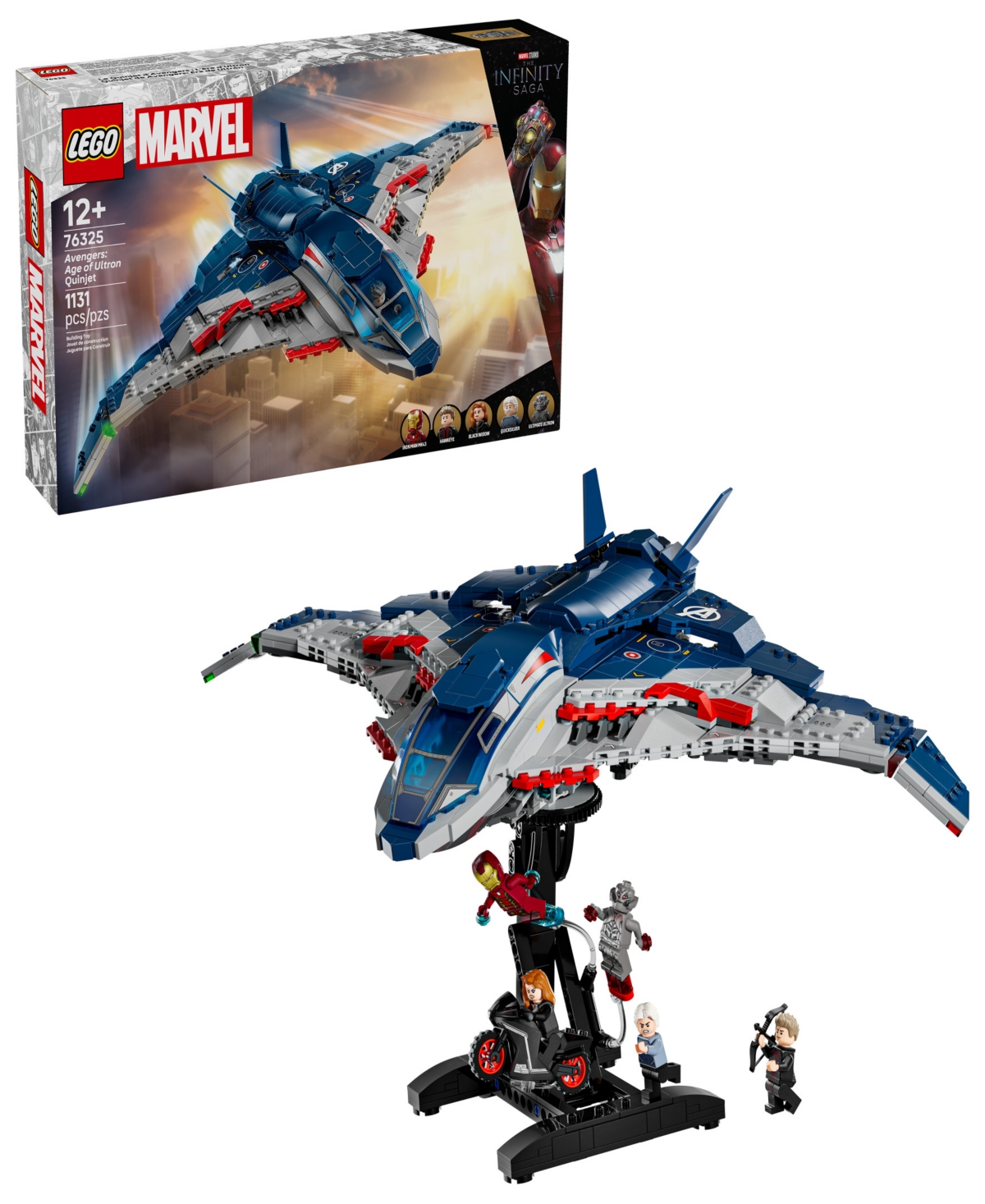Lego Marvel Avengers: Age Of Ultron Quinjet 76325, 1131 Pieces In Multi