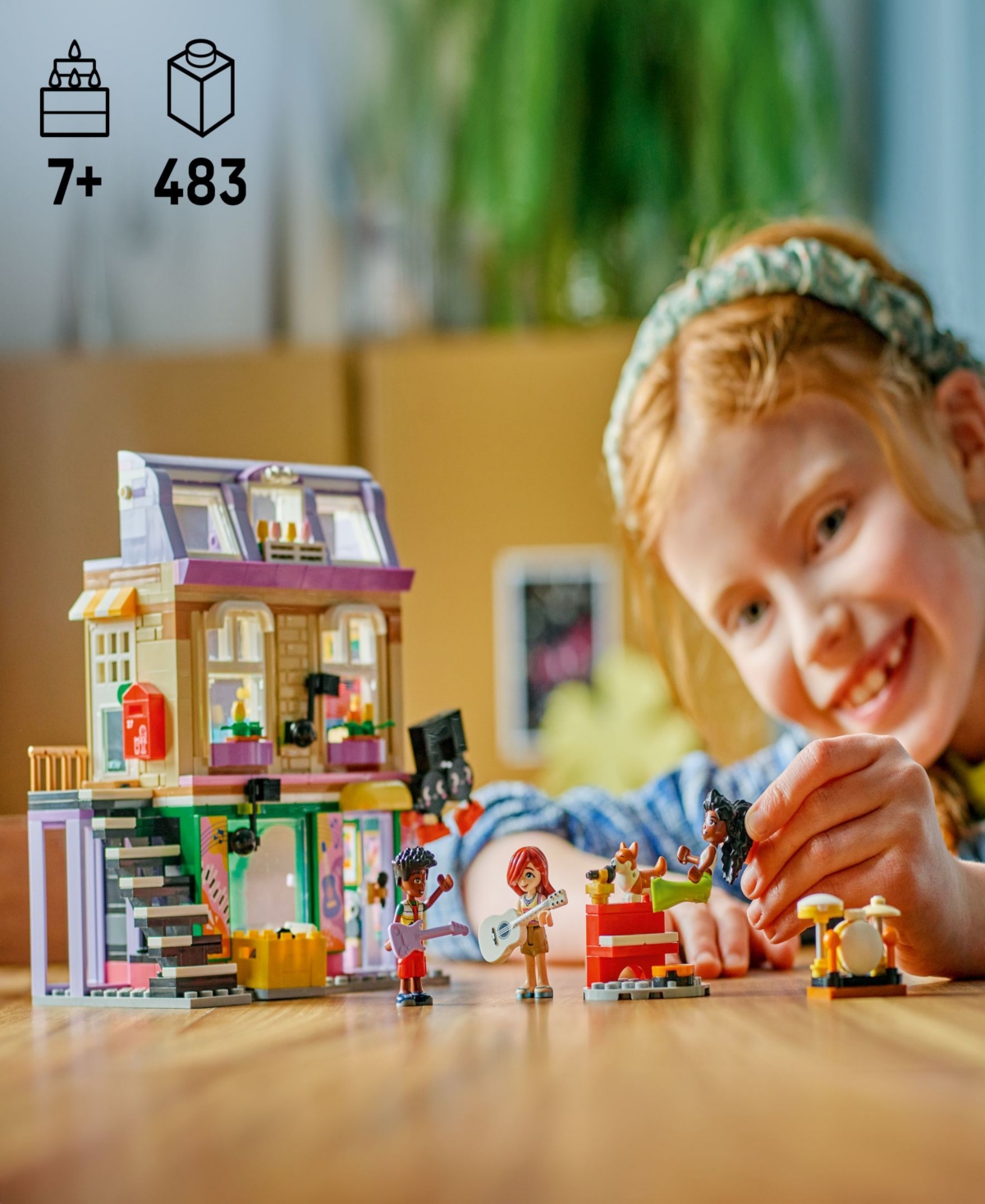 Lego Friends Music Store Apartment 42653 Toy Building Set, 483 Pieces In Multi