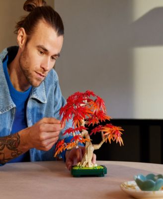 Botanicals Japanese Red Maple Bonsai Tree 10348 Toy Building Set, 474 Pieces