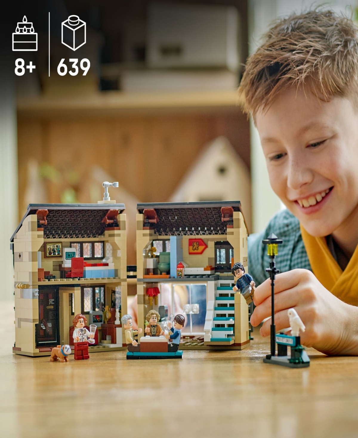 Lego Harry Potter Privet Drive Aunt Marge's Visit 76451 Toy Building Set, 639 Pieces In Blue