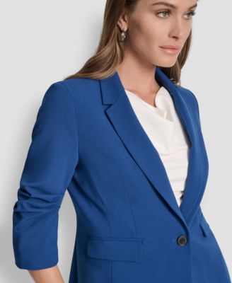 Petite Ruched Sleeve Jacket
