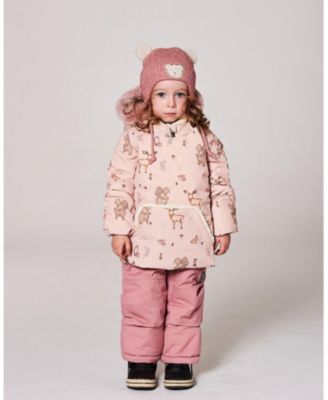 Baby Girl Lined Baby Winter Knit Hat with Ear Flaps Dusty Pink - Baby|Toddler