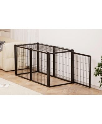 47.2 in. L x 22 in. W x 24 in. H. Dog Crate 47.2" Dog Kennel for Small Medium Dogs, Puppy Dog Playpen with Top in Black