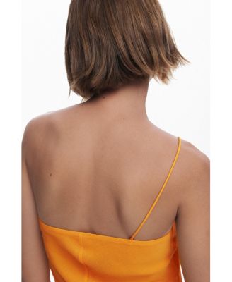 Women's Asymmetric layered midi dress