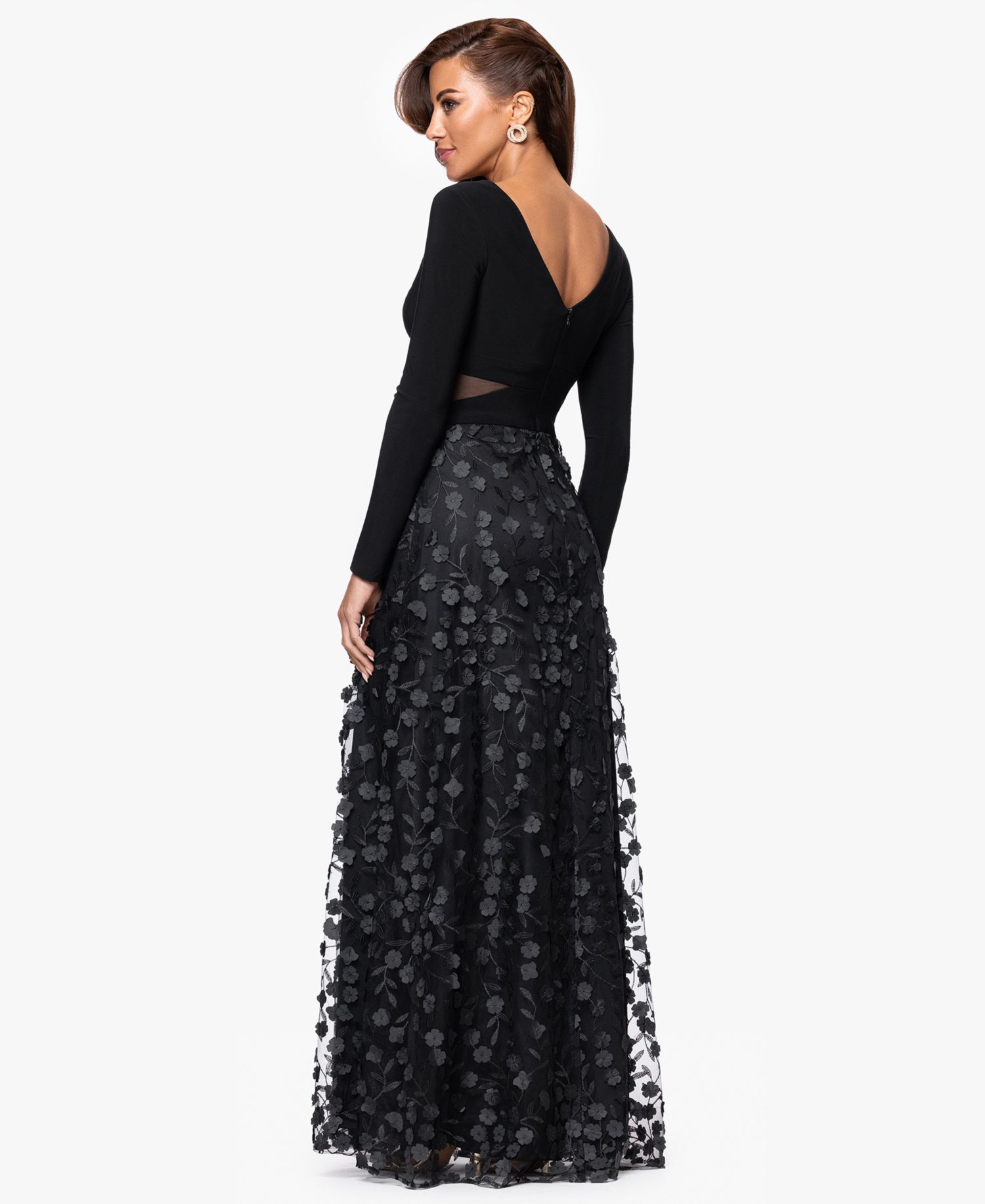 Women's Long Sleeve V-Neck Dress