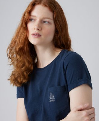 売れ筋商品|||リーバイス カットソー トップス レディース Women's Margot Cotton Embroidered-Trim T-Shirt Delicate Embroidery - Blue Levi's Women's Margot Cotton Embroidered-Trim T-Shirt - Macy's