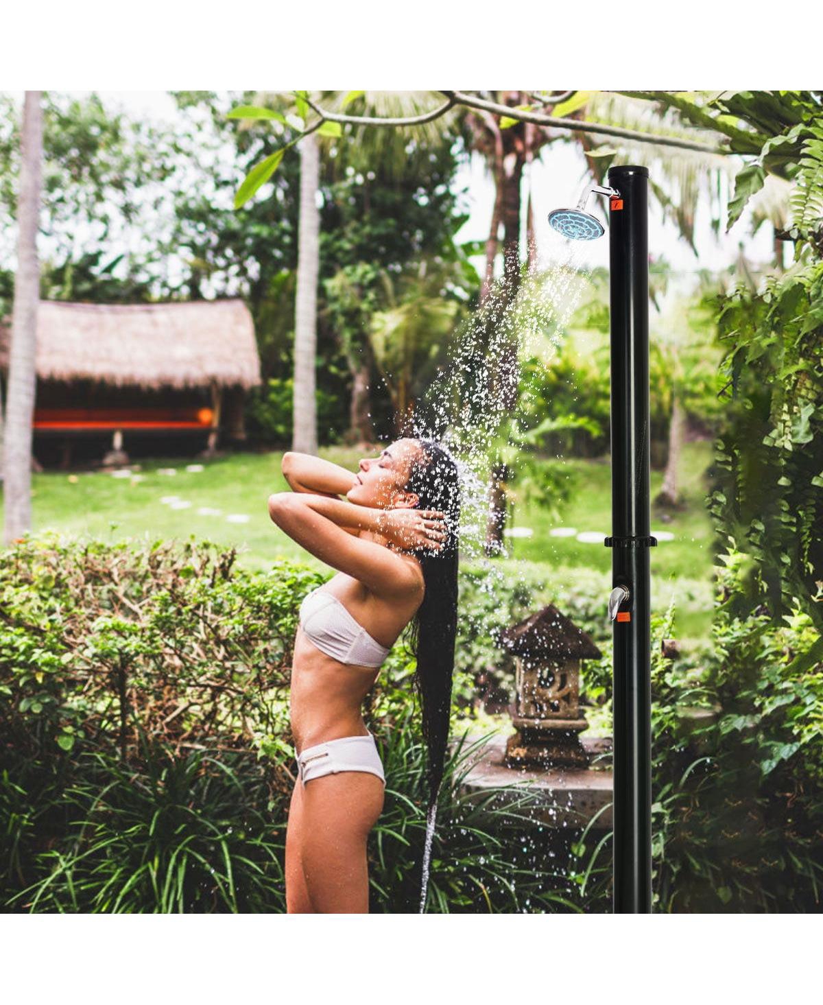 Akiudex Freestanding Outdoor Solar Shower with Adjustable Head