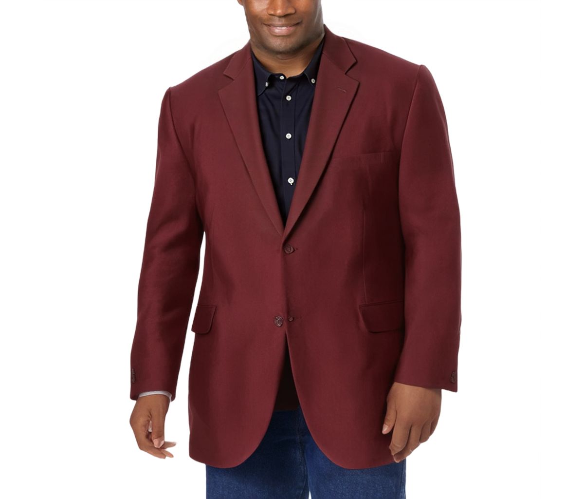 Большой и высокий блейзер из микроволокна