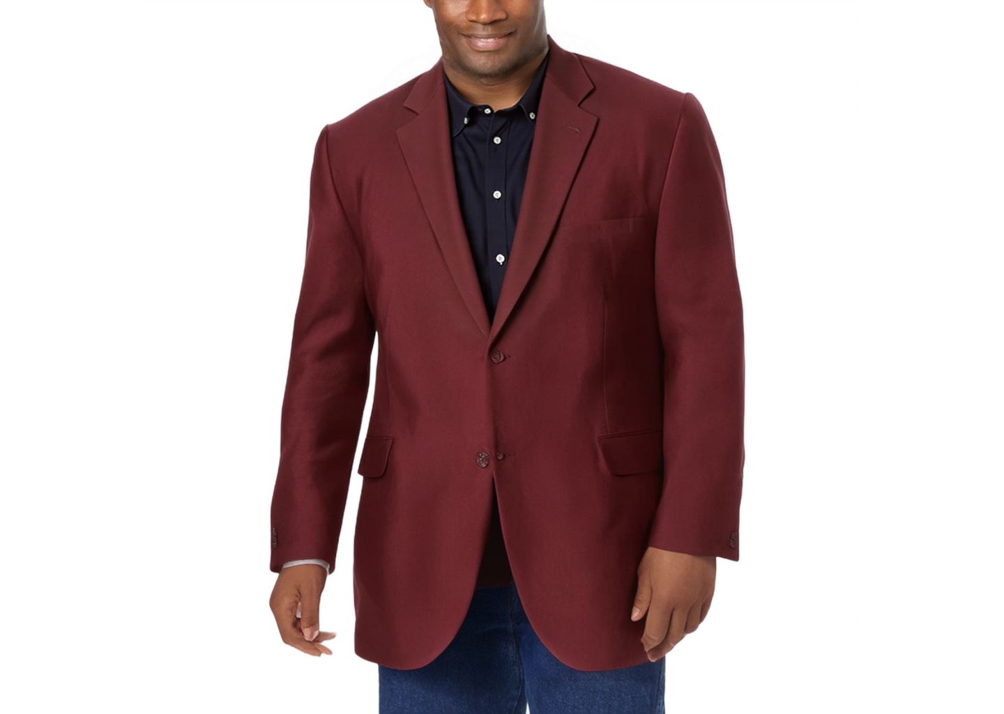 Мужской пиджак KingSize Microsuede Blazer, цвет: Бордовый — фото 1