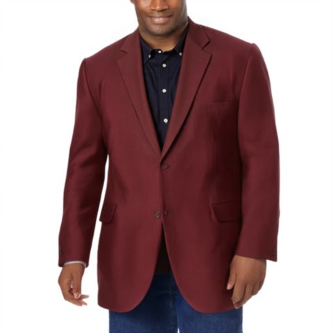 Мужской пиджак KingSize Microsuede Blazer, цвет: Бордовый