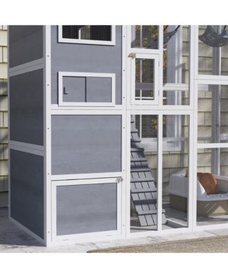 Large Catio Outdoor Cat Enclosure for 2-3 Cats 76" x 36" x 68"