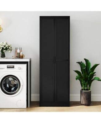 70'' Storage Cabinet Freestanding Pantry Cabinet w/2 Doors & 5 Shelves