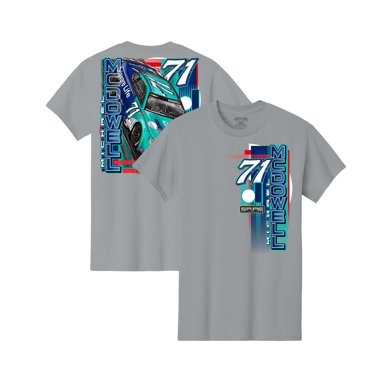 Men's Gray Michael McDowell Delaware Life Car T-Shirt