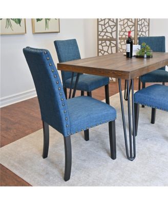 5-Pc wood Amisos Hairpin Dining Table with 4 Chairs Dining Set
