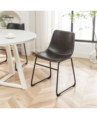 Varna 3-Pc Round Dining Set, Trestle Dining Table with 2 Chairs, Antique Gray