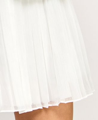 Juniors' Sleeveless Chiffon Vest Dress