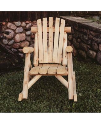 Cedar Log Rocking Chair