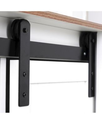 Countryside Barn Door Buffet with Two Sliding Barn Doors and Three Drawers