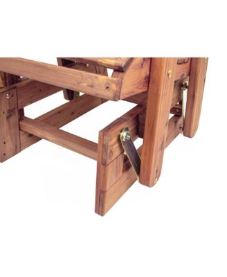Cedar Adirondack Glider W Gliding Ottoman