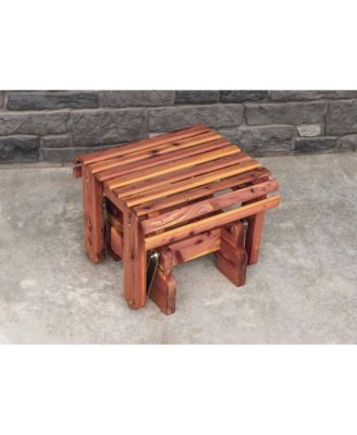 Cedar Adirondack Glider W Gliding Ottoman
