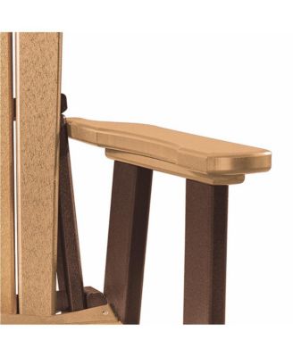 Fan Back Swivel Glider in Cedar and Tudor Brown