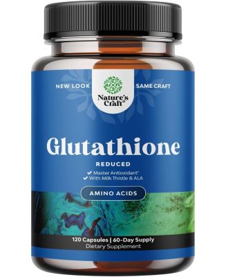 diamond white glutathione pills Capsules, Natural Skin Whitening Anti-Aging Benefits Reduced L-Glutathione for Men & Women, Pure Antioxidant, Nature's Craft, 120ct Fights pigmentation and dark spots Good Life Meds MIC Size:1g - $33.72