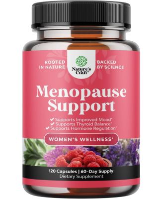 Menopause Support Capsules, Hormone Balance for Women for Night Sweats Mood, Nature's Craft, 120ct