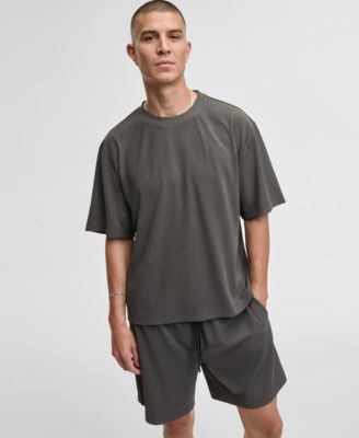 Men's Textured Knit Short-Sleeve T-Shirt