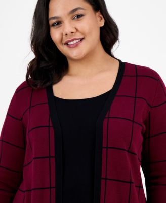 Plus Size Layered-Look Sweater Dress