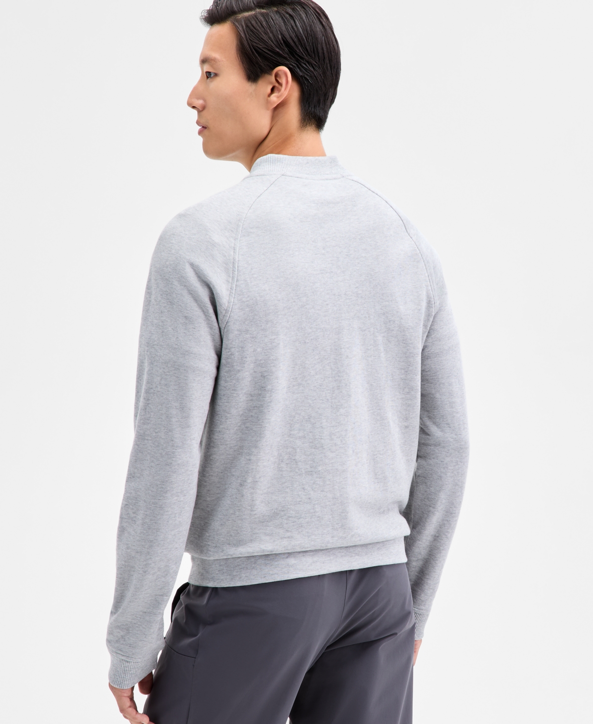 Alfani Men's Long Sleeve Quarter-Snap French Terry Sweatshirt, Macy's Exclusive