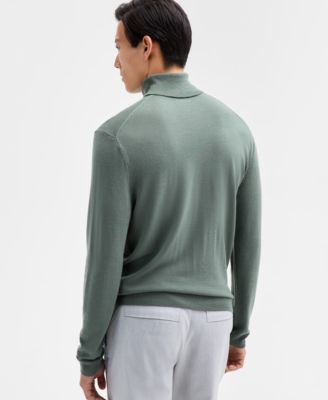 Men's Merino Wool-Blend Turtleneck Sweater, Created for Macy's