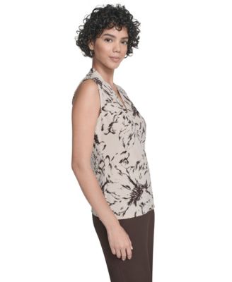 Women's Petite Printed Sleeveless Cami Top