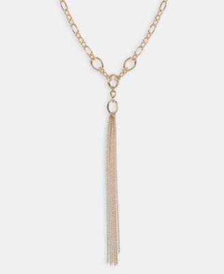 I.N.C. International Concepts - Chain Tassel Lariat Necklace, 20" + 3" extender